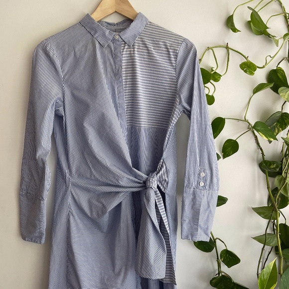 RESERVED Asymmetric shirt mini dress Sz S - Picture 2 of 6